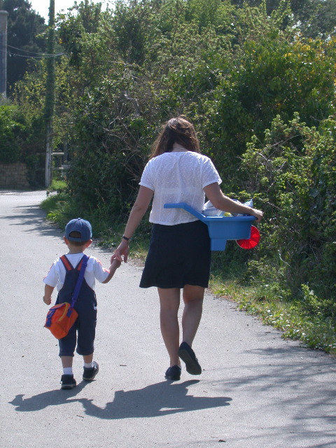 descente vers la plage de K