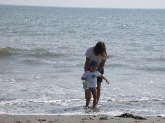 les pieds dans l'eau