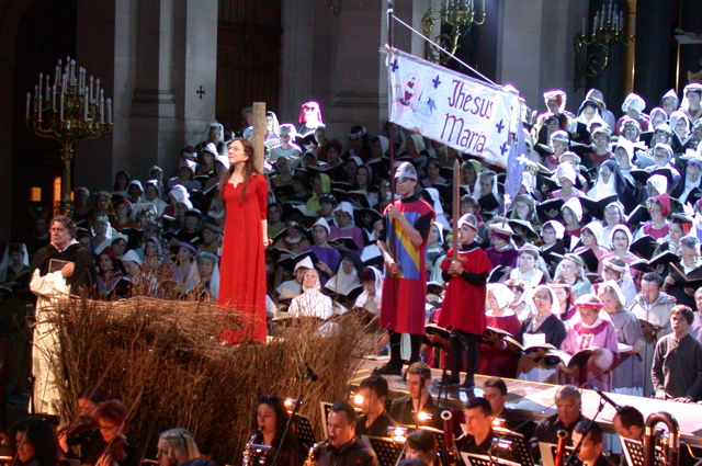 Jeanne d'Arc en flammes