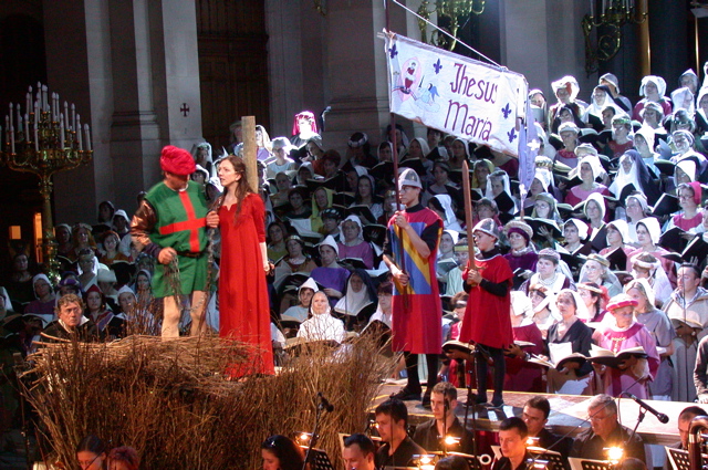 Jeanne d'Arc en flammes