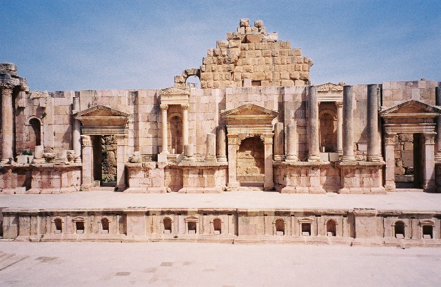 Jérash/le théâtre sud/la scène