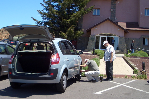 Remplacement du pneu crev&eacute;